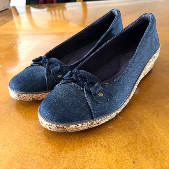 Keds Grasshoppers Ortholite wedge loafer Cushioned slip on Boat Shoe Wmns Sz 8M - Picture 1 of 10